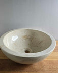 Round Beige Marble Stone Basin 12