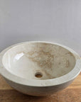 Round Beige Marble Stone Basin 14