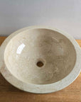Round Beige Marble Stone Basin 16 | Pre Order