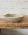 Round Beige Marble Stone Basin 20 - 50cm Dia