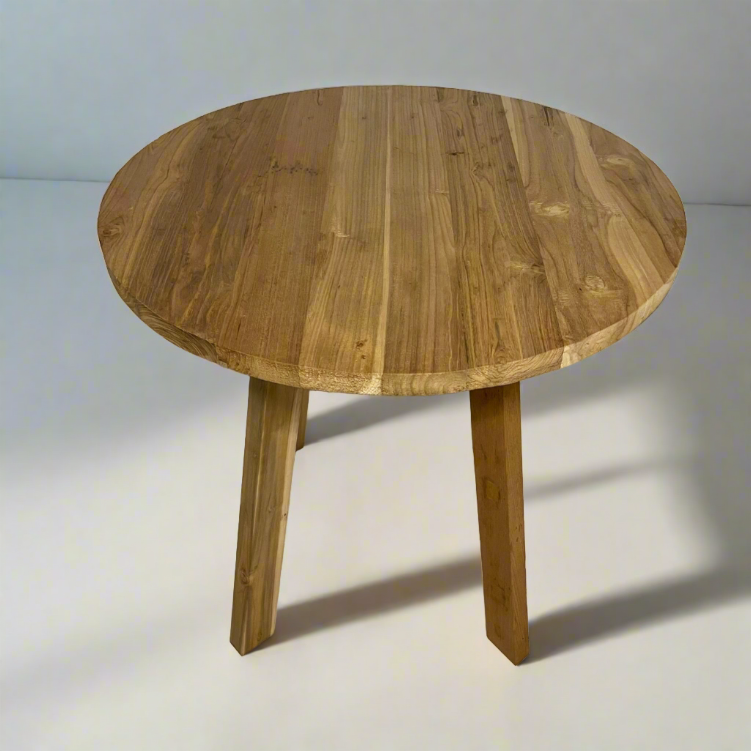 Round Cafe Teak Dining Table 80cm Dia