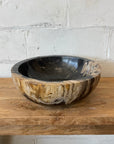 Round Fossilised Wood Basin 01