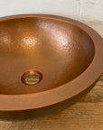 Round Hammered Copper Basin