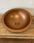 Round Hammered Copper Basin