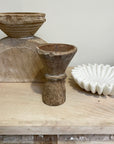 Round Indian Wooden Seeder Candle Holder - Assorted Designs