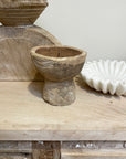 Round Indian Wooden Seeder Candle Holder - Assorted Designs