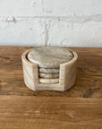Round Onyx Stone Coaster - Set of 4