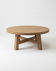Round Rustic Teak Coffee Table 90cm