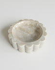 Round Scallop Marble Stone Dish 15cm Dia