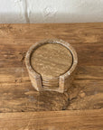 Round Travertine Coaster - Set of 6