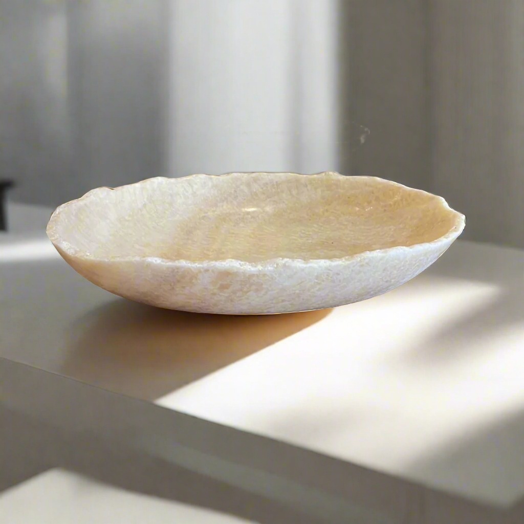 Rugged Onyx Stone Bowl - Large