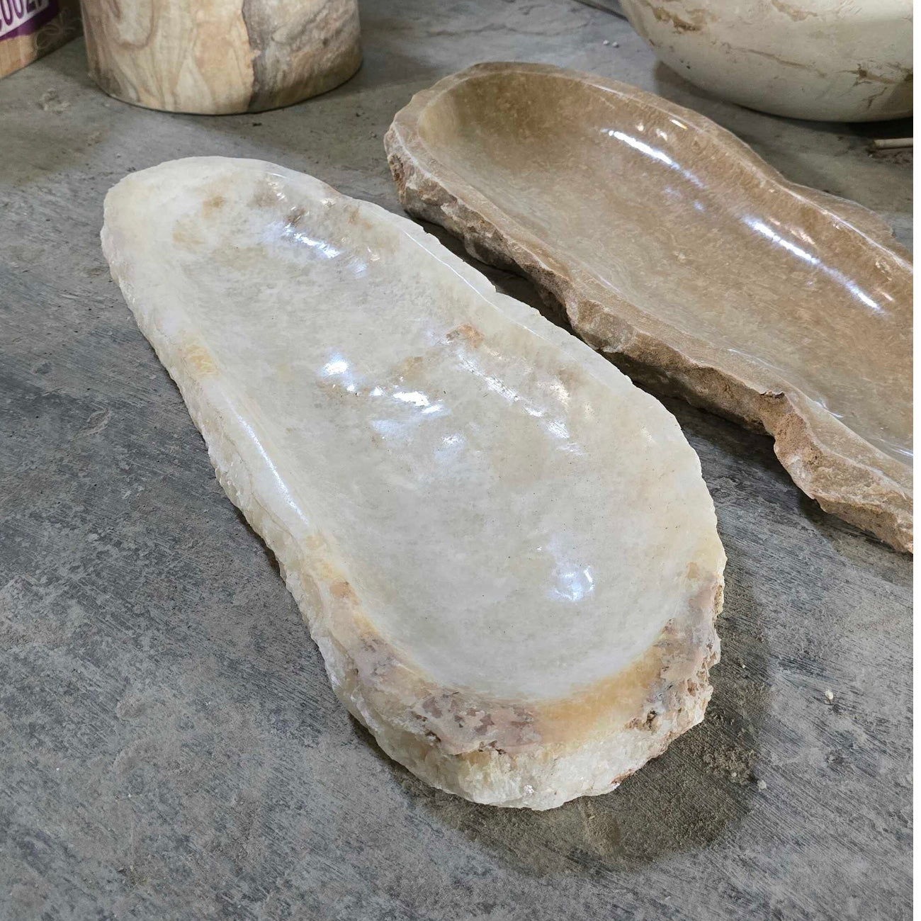 Natural Onyx Stone Platter 50cm