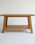 Rustic Teak Shelf Console Table - 120cm Length