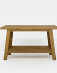 Rustic Teak Shelf Console Table - 140cm Length