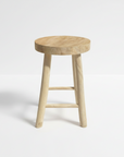 Medium Cabana Rustic Teak Stool 55cm