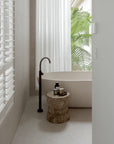 Oval Concrete Terrazzo Stone Bath 1750x900x550mm - Sandy White