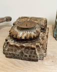 Indian Wooden Carved Candle Holder - Assorted Designs
