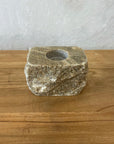 Single Natural Onyx Stone Tealight Candle Holder