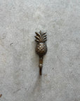 Small Tropical Pineapple Brass Wall Hook 8cm