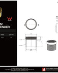 Bath Pop Down Threaded Extender - Brass