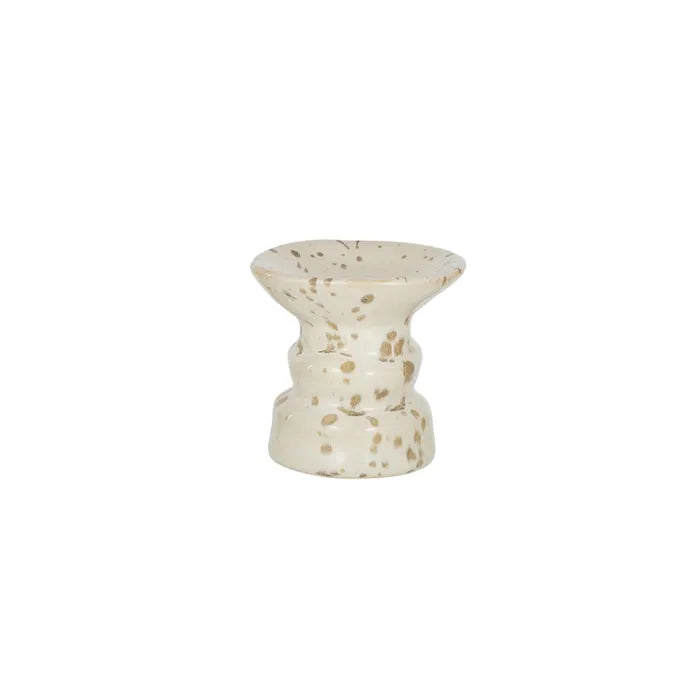 Tangier Fleck Ceramic Candleholder 11x11cm