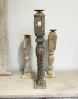 Tall Carved Indian Candle Stands - Assorted Designs