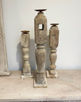 Tall Carved Indian Candle Stands - Assorted Designs