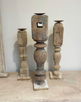 Tall Carved Indian Candle Stands - Assorted Designs