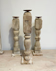 Tall Carved Indian Candle Stands - Assorted Designs