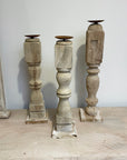 Tall Carved Indian Candle Stands - Assorted Designs