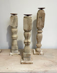 Tall Carved Indian Candle Stands - Assorted Designs