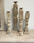 Tall Carved Indian Candle Stands - Assorted Designs