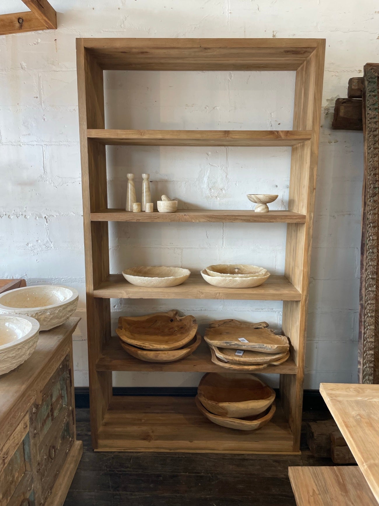 Teak Book Shelf 120 x 40 x 220cm