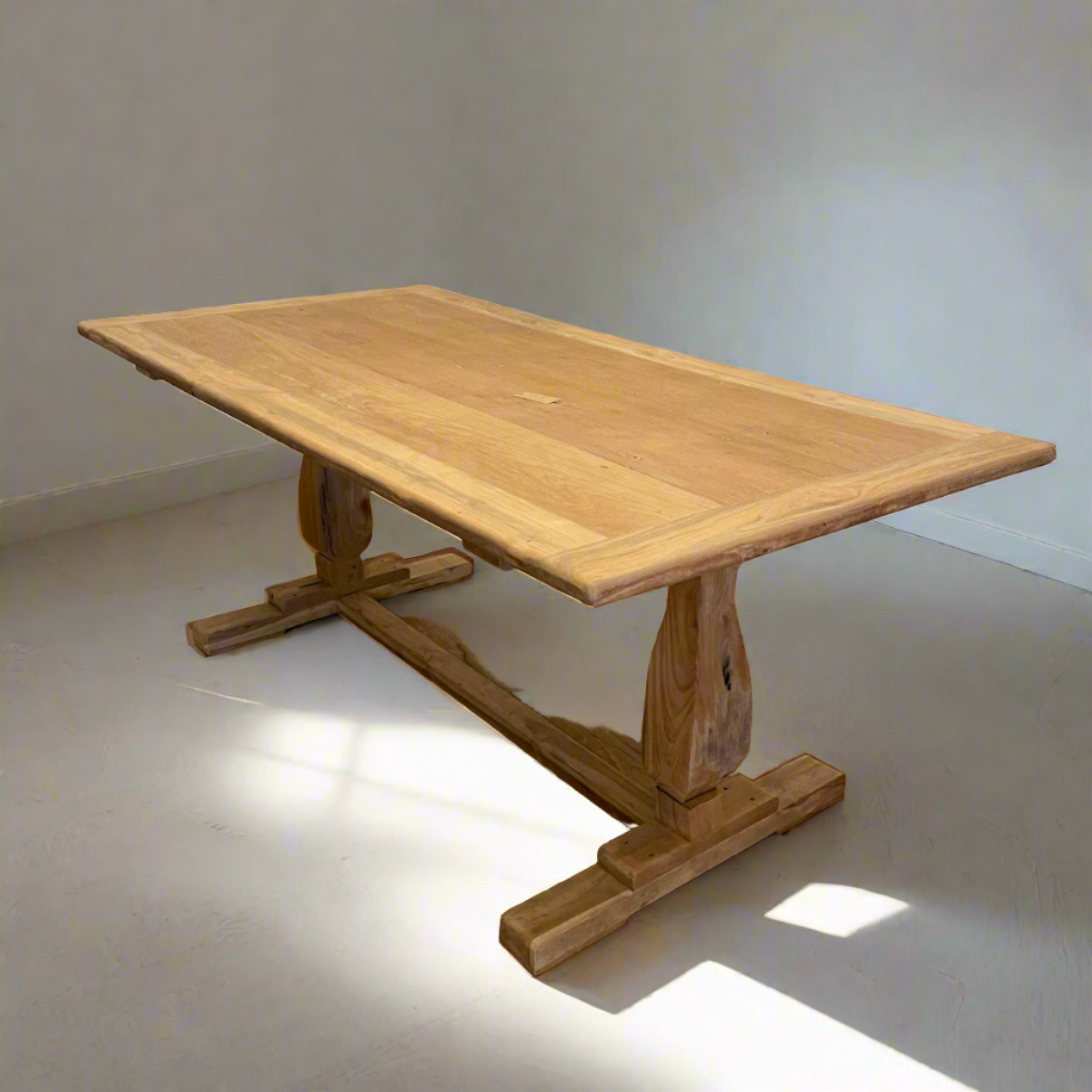 Teak Timber Titan Leg Dining Table 2.5m x 1m
