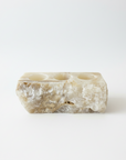 Triple Natural Onyx Stone Tealight Candle Holder