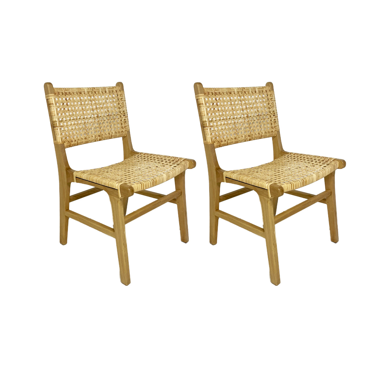 Villa Woven Teak Dining Chair - Set of 2