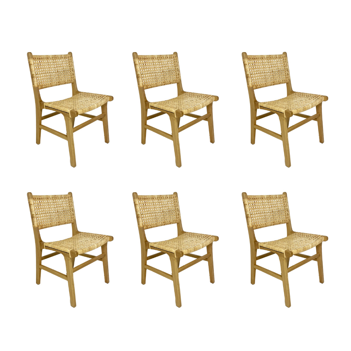 Villa Woven Teak Dining Chair - Set of 6