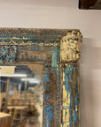 Vintage Indian Timber Carved Mirror 01 - 151x194cm