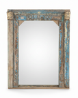 Vintage Indian Timber Carved Mirror 01 - 151x194cm