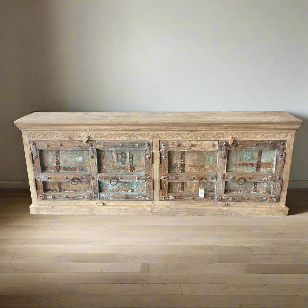 Vintage Indian Timber Sideboard 220cm | Assorted Designs | Pre Order