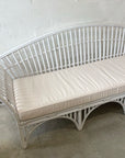 White Bangalow Split Cane 3 Seater Lounge