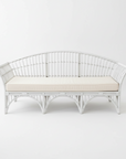 White Bangalow Split Cane 3 Seater Lounge