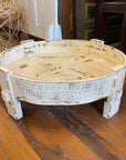 White Indian Timber Grinder Tables 70cm