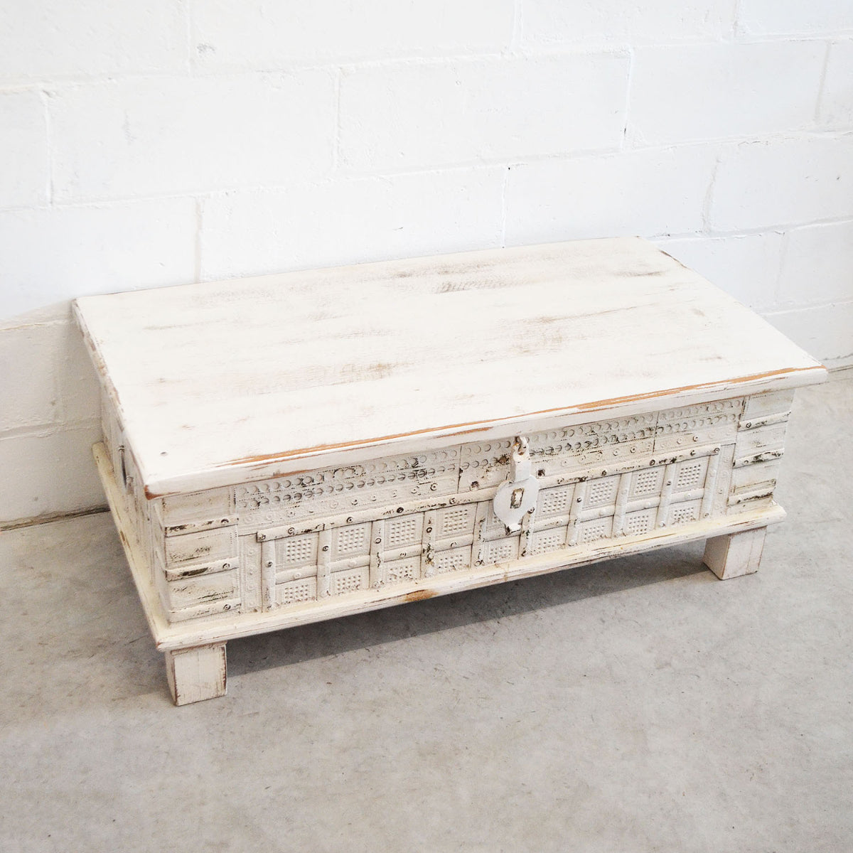 White Wash Indian Timber Dowry Chest | Made To Order