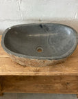XL River Stone Basin 11 - 59.5 x 38.5 x 15.5cm