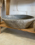XL River Stone Basin 03 - 57 x 39 x 15cm