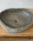 XXL River Stone Basin 04 - 59 x 44 x 15.5cm
