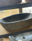 XXL River Stone Basin 20 - 64 x 37.5 x 16cm