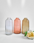 Handblown Hammered Glass Bud Vases: Blush / Bella