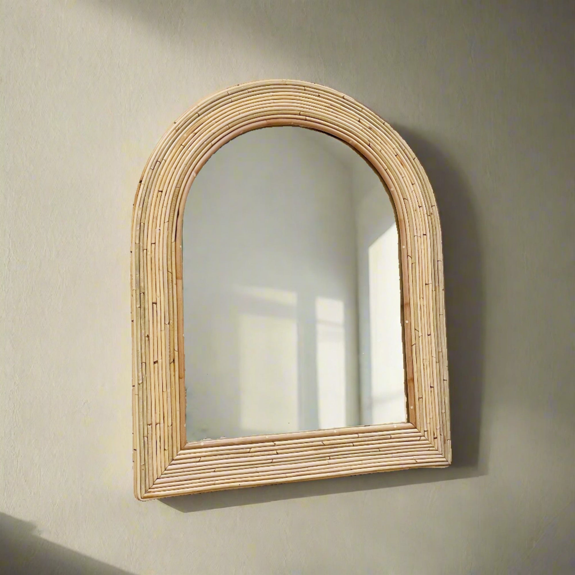 Isla Arch Rattan Mirror 80x100cm